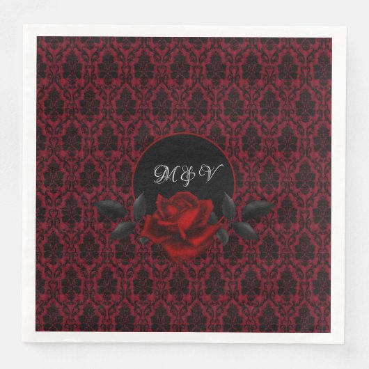 Gothic Red Damask Rose Wedding (正面)