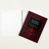 Gothic Red Damask Rose Wedding プランナー手帳 (ディスプレー)