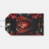 Gothic Red Heart with Roses – Dark Romantic ギフトタグ (裏面横)