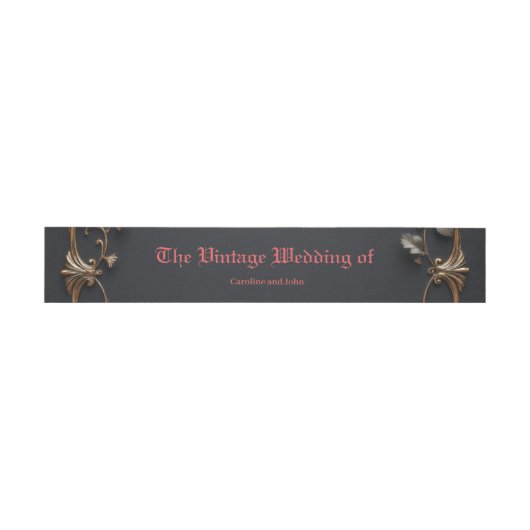 Gothic Red Heart with Roses – Dark Romantic 招待状ベリーバンド (フラット)