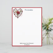 Gothic Red Rose Heart Vine Artwork Personalized (スタンド正面)