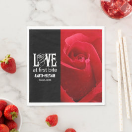 Gothic Red Roses Love at First Bite Wedding スタンダードランチョンナプキン