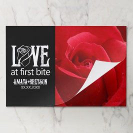 Gothic Red Roses Love at First Bite Wedding ペーパーパッド