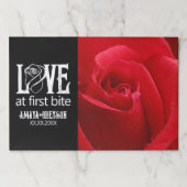 Gothic Red Roses Love at First Bite Wedding ペーパーパッド (正面)