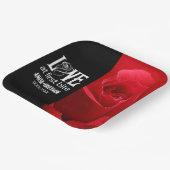 Gothic Red Roses Love at First Bite Wedding ペーパープレート (傾斜あり)