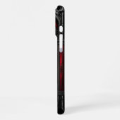 Gothic Red Stained Glass iPhoneケース (左側面)
