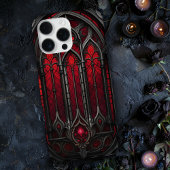 Gothic Red Stained Glass iPhoneケース