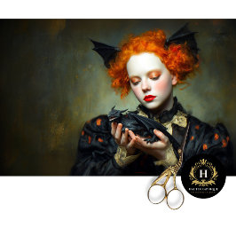 Gothic Redhead with Baby Dragon  薄葉紙