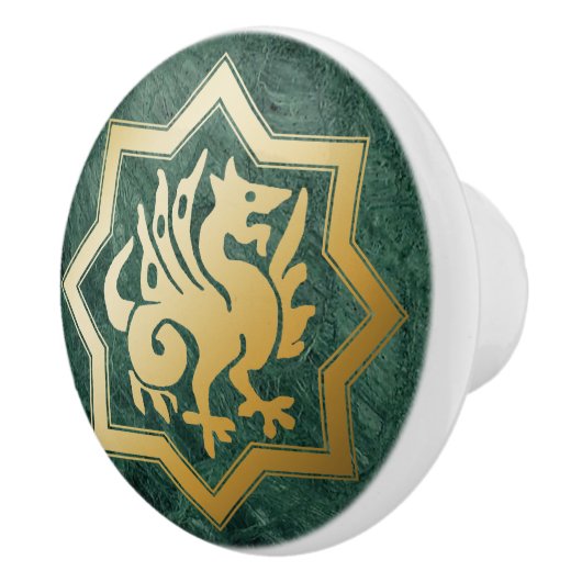 Gothic Revival Dragon Ceramic Pull セラミックノブ (右)