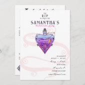 Gothic RIP to Single Life Hen Do Bachelorette 招待状 (正面/裏面)