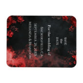 Gothic Romance Floral Save the Date Magnet マグネット (横)