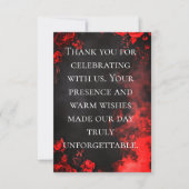 Gothic Romance Floral Wedding Thank You Card サンキューカード (正面)