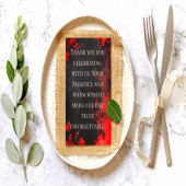 Gothic Romance Floral Wedding Thank You Card サンキューカード