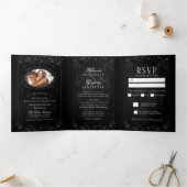 Gothic Romance Halloween （写真） & MENU RSVP #1 三つ折り招待状 (内部)