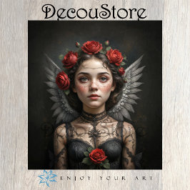 Gothic Rose Angel Decoupage 薄葉紙