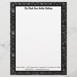 Gothic Rose in Black and Gray レターヘッド