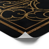 Gothic Rose Memento Mori Skull Dark Floral Candle ポスター (角)