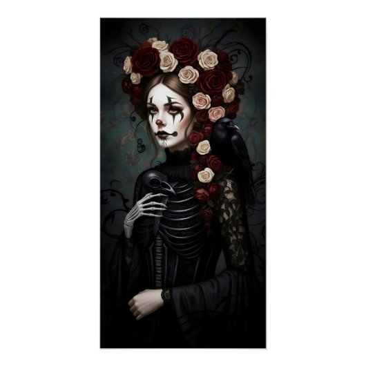 Gothic Rose Queen – Dark Romantic Art ポスター (正面)