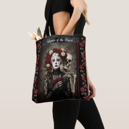 Gothic Rose Queen – Dark Romantic Art with Skeleto トートバッグ
