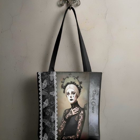 Gothic Rose Queen – Dark Romantic Art with Skeleto トートバッグ