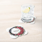 Gothic Rose Wedding Frame ペーパーコースター (インサイチュ)