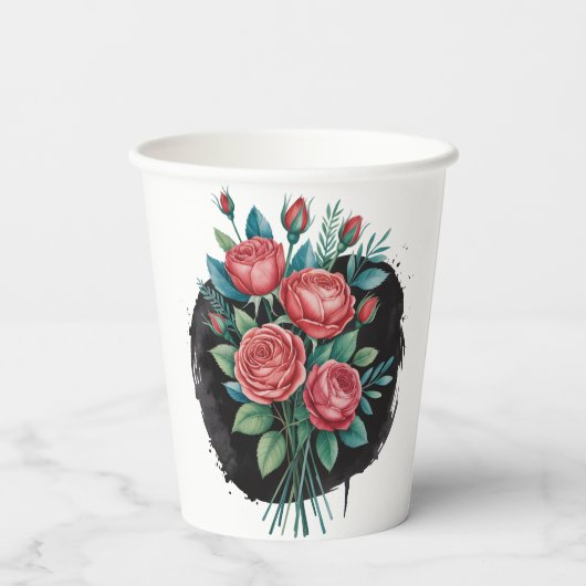 Gothic Rose Wedding Frame 紙コップ (裏面)