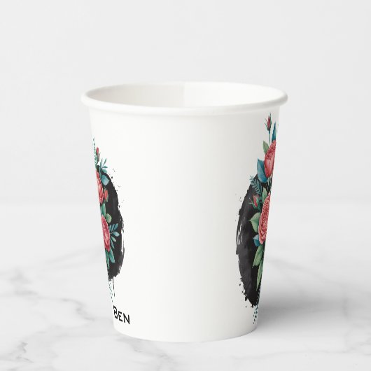 Gothic Rose Wedding Frame 紙コップ (左)