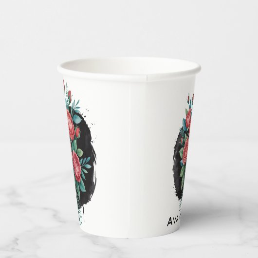 Gothic Rose Wedding Frame 紙コップ (右)