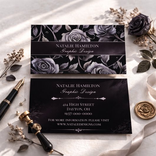 Gothic Roses Business Card 名刺