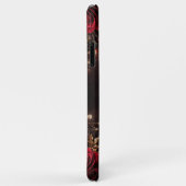 Gothic Roses Couples Name & Wedding Date Case-Mate iPhoneケース (裏面/右)