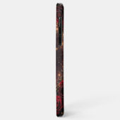 Gothic Roses Couples Name & Wedding Date Case-Mate iPhoneケース (裏面/左)