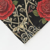 Gothic Roses Pattern フリースブランケット (角)