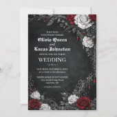 Gothic Roses Wedding Invitation 招待状 (正面)