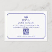 Gothic Royal Crown Medieval & Fantasy QR Code RSVP (正面)