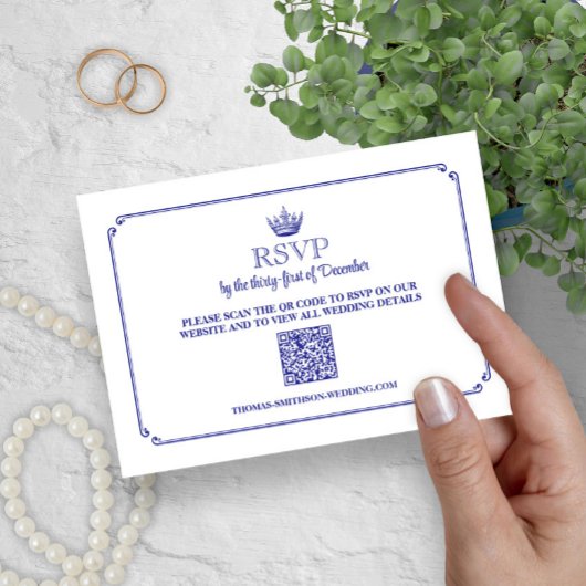 Gothic Royal Crown Medieval & Fantasy QR Code RSVP