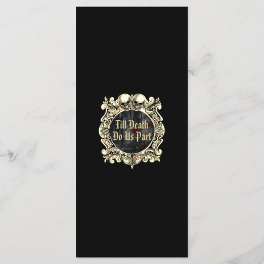 Gothic Ruins Floral Roses Wedding メニュー (裏面)