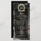 Gothic Ruins Floral Roses Wedding メニュー (正面/裏面)