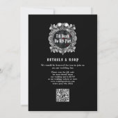Gothic Ruins Monogram All In One QR Code Wedding 招待状 (裏面)