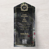Gothic Ruins Monogram QR Code Wedding オールインワン招待状 (内側)