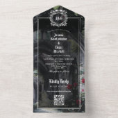 Gothic Ruins Monogram QR Code Wedding オールインワン招待状 (内側)