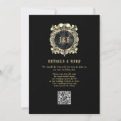 Gothic Ruins Roses All In One QR Code Wedding Invi 招待状 (裏面)