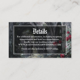 Gothic Ruins Roses Floral Wedding Details エンクロージャーカード