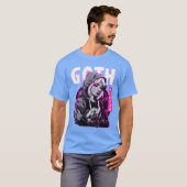 Gothic Sad Girl Anime Japanese Cybergoth Vaporwave Tシャツ (正面フル)
