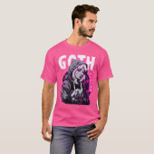Gothic Sad Girl Anime Japanese Cybergoth Vaporwave Tシャツ (正面フル)