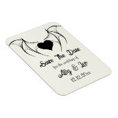 Gothic Save the Date Dark Romance Bat Wings Heart マグネット (右側)