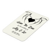 Gothic Save the Date Dark Romance Bat Wings Heart マグネット (左側)