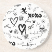 Gothic Seamless Pattern コースター (正面)