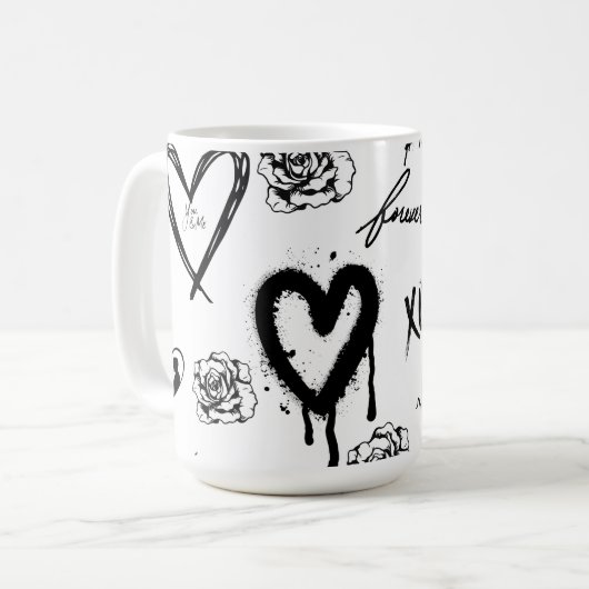 Gothic Seamless Pattern コーヒーマグカップ (正面左)