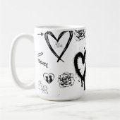 Gothic Seamless Pattern コーヒーマグカップ (左)