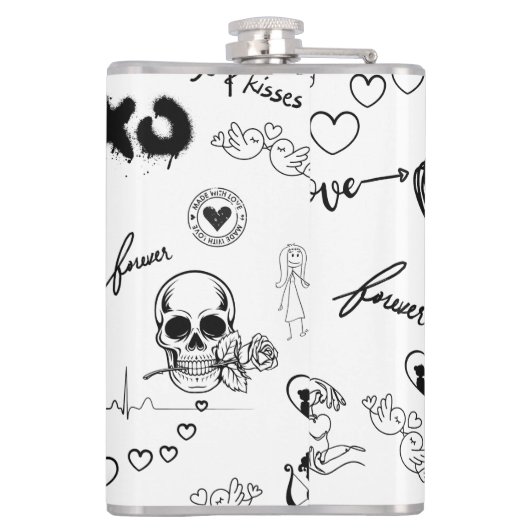 Gothic Seamless Pattern フラスク (裏面)